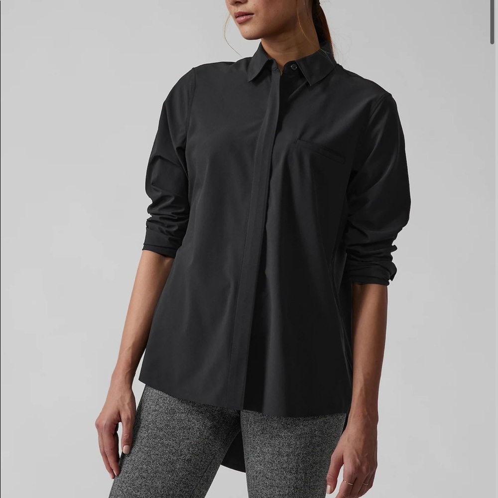 Black Athleta button down
